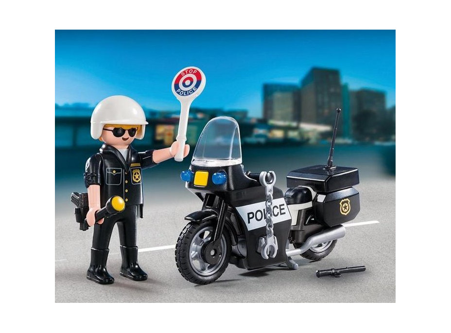 Prenosný box: Policajt s motorkou
