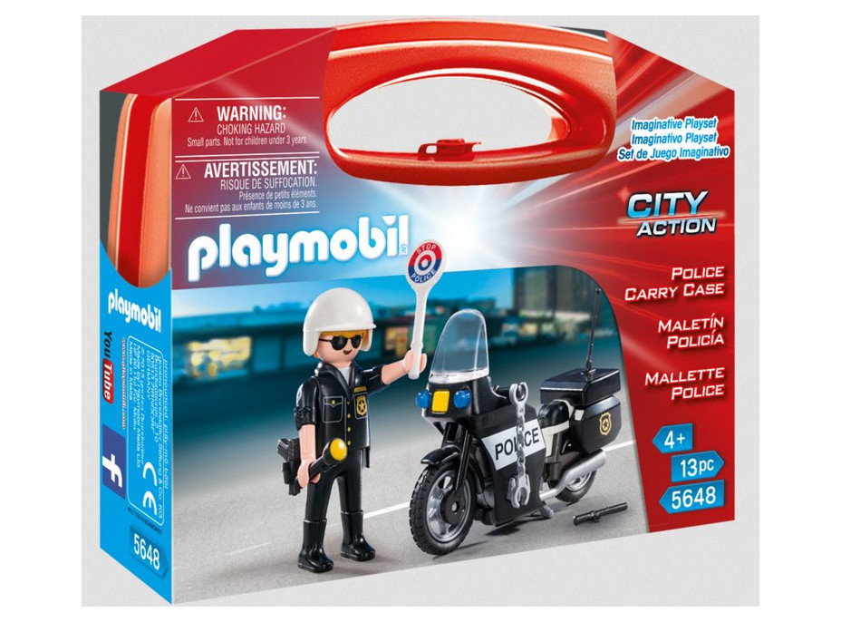 Prenosný box: Policajt s motorkou