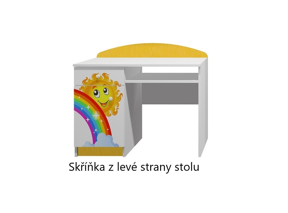 Písací stôl DÚHA A SLNIEČKO - TYP A