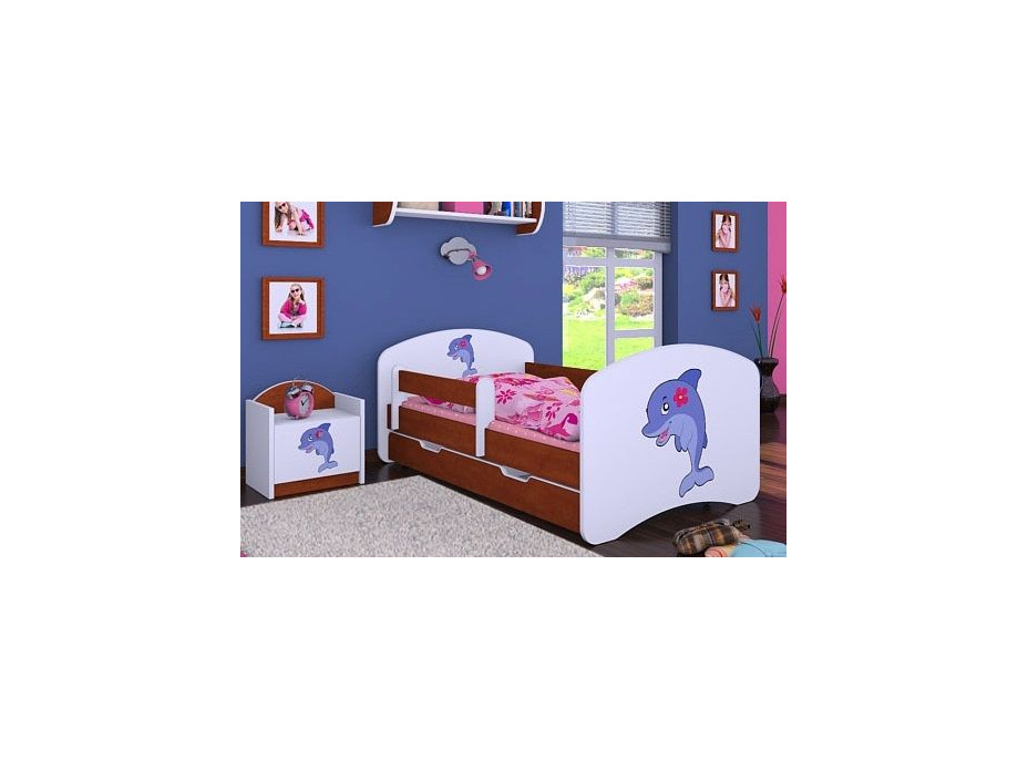 Detská posteľ so zásuvkou 140x70 DELFÍN