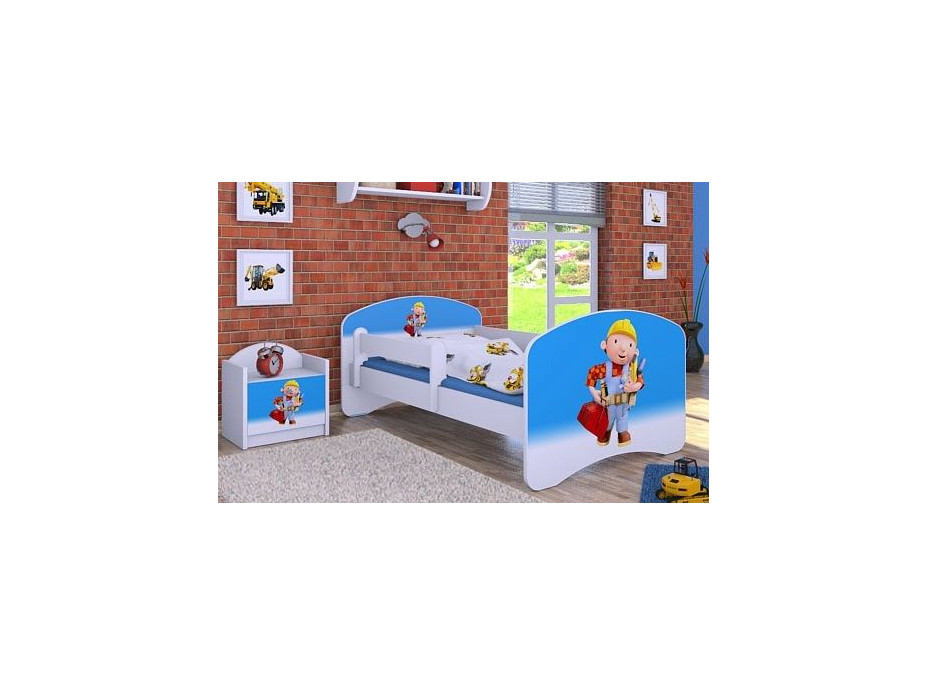 Detská posteľ bez šuplíku 140x70cm BOŘEK STAVITEL