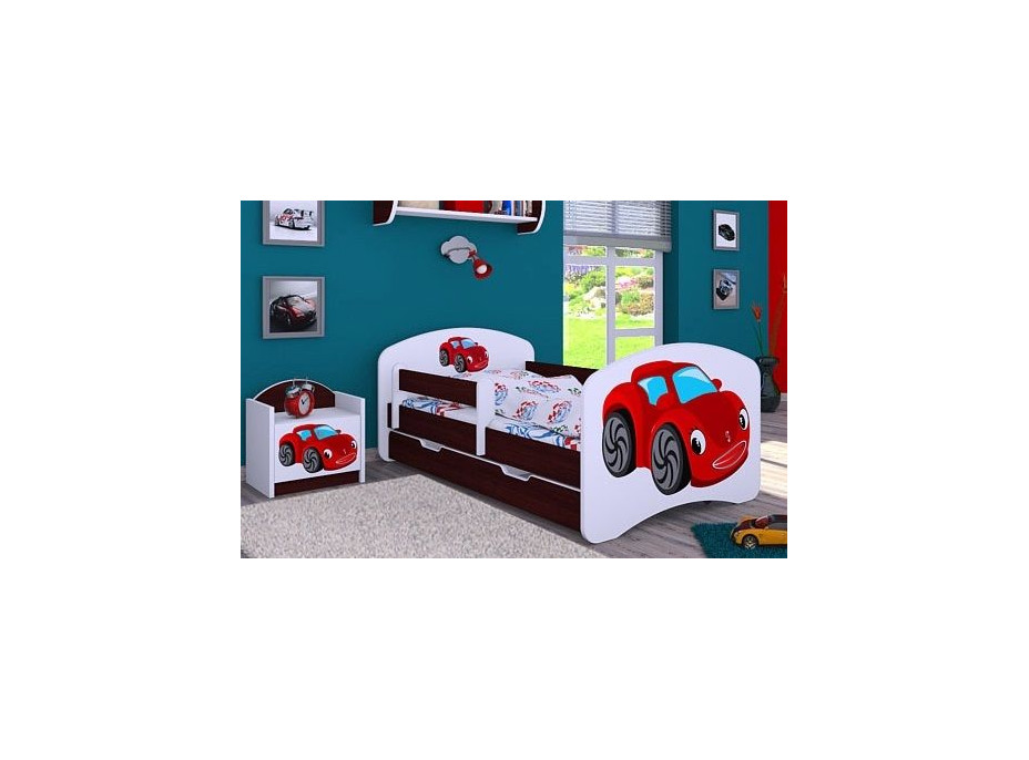 Detská posteľ so zásuvkou 140x70 RED CAR