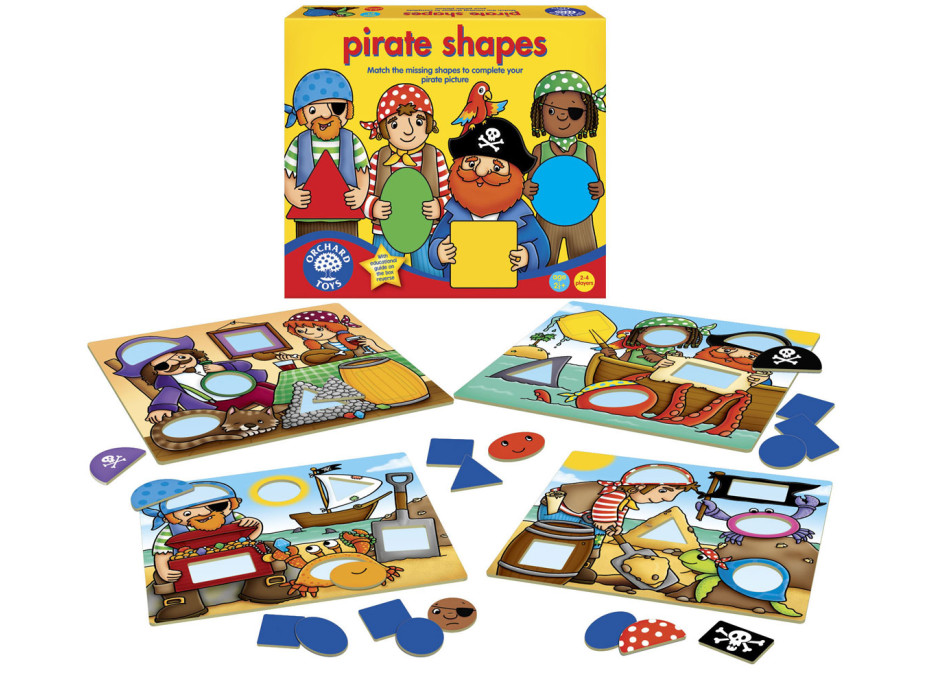 Spoločenská hra Učte sa tvary s pirátmi
