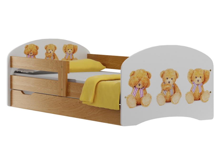 Detská posteľ so zásuvkami TRI MEDVÍDCI 200x90 cm