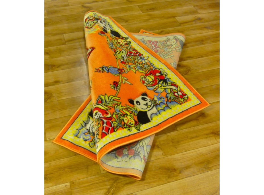 Detský koberec FUNKY ZOO orange
