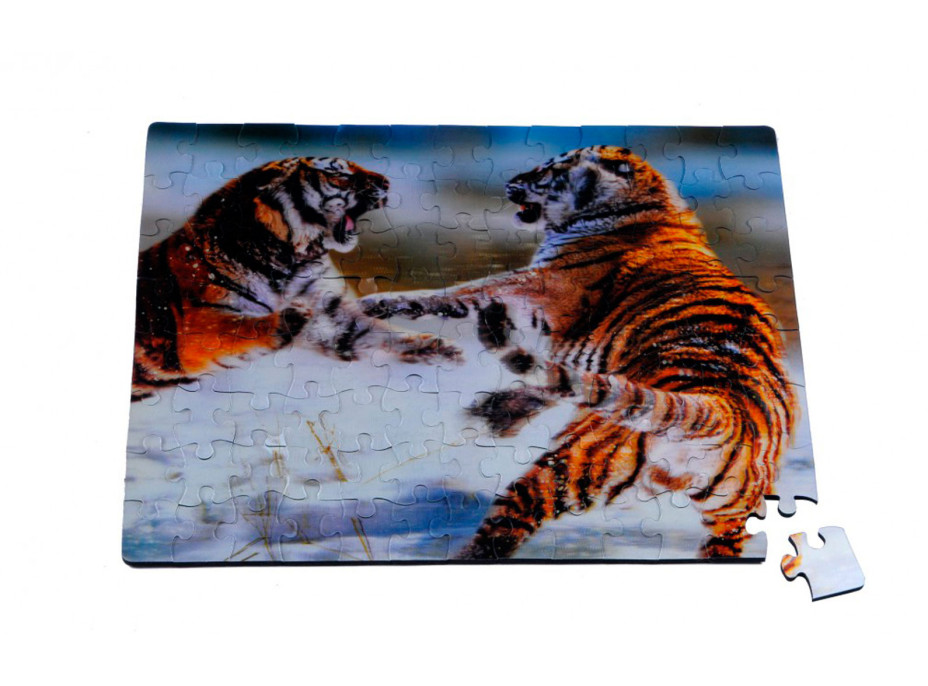 Puzzle 3D - sibírski bojujúci tigre 104 dielikov