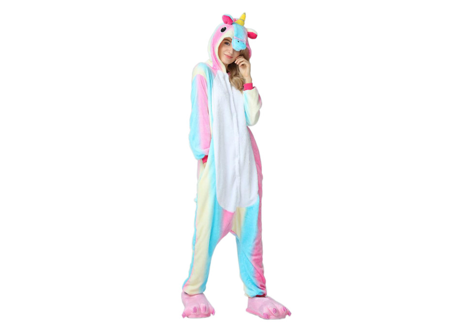 Overal KIGURUMI - jednorožec PINK RAINBOW