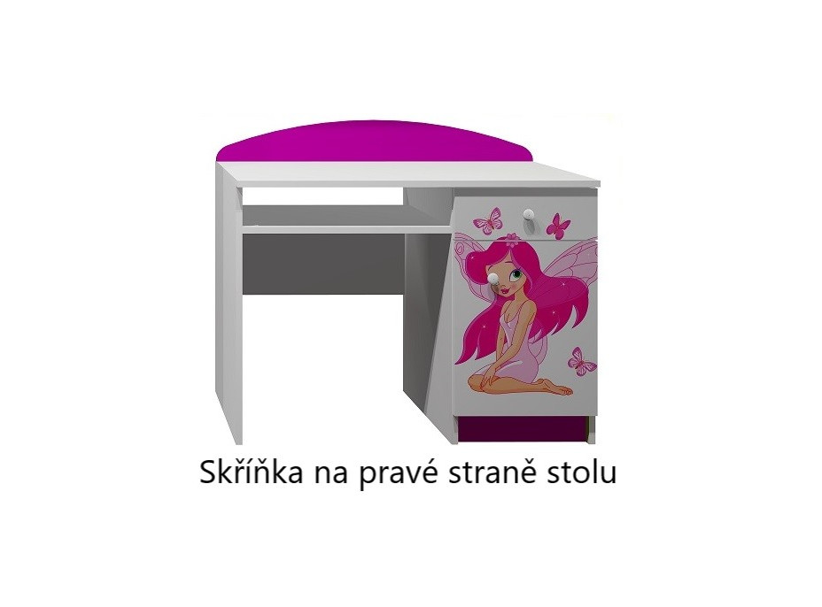 Písací stôl VÍLA V RUŽOVOM - TYP A