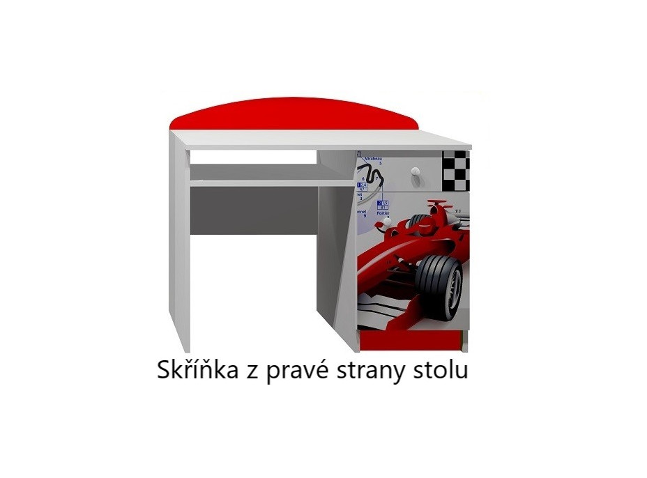 Písací stôl ČERVENÁ FORMULA - TYP A