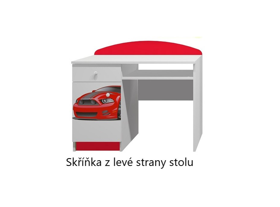 Písací stôl ČERVENÝ ŠPORTIAK - TYP A