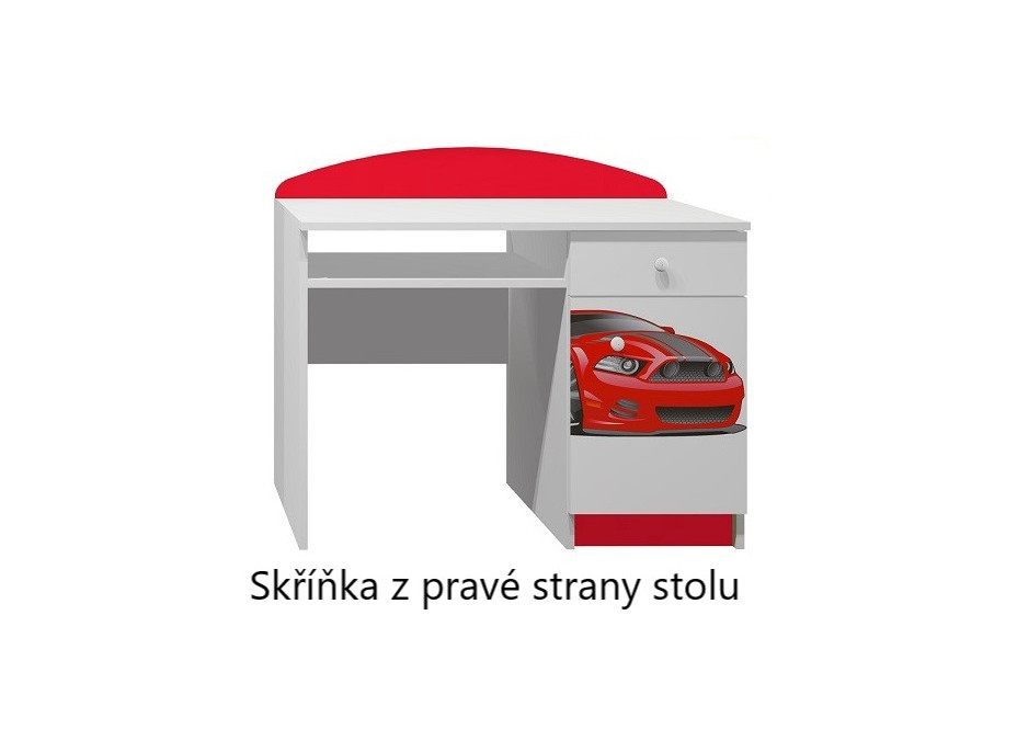 Písací stôl ČERVENÝ ŠPORTIAK - TYP A