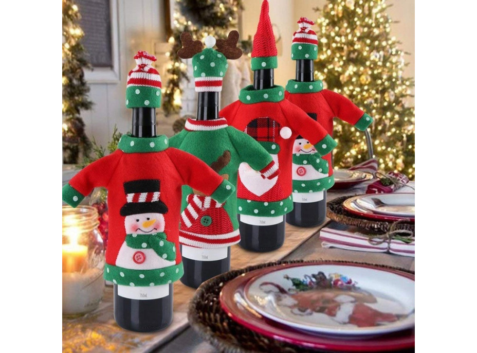 Vianočné svetrík na fľašu