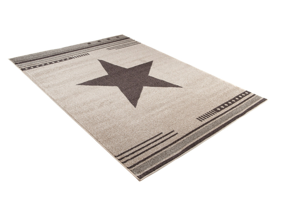 Moderné kusový koberec MAROKO - CENTER STAR béžový L916A
