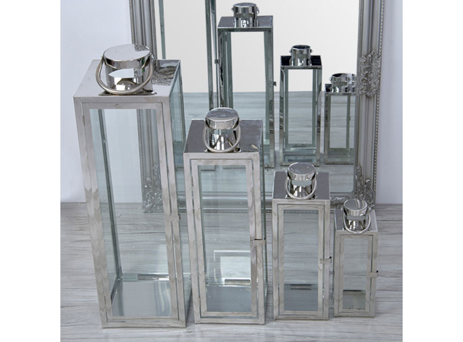 Strieborné lucerny - 4 kusy