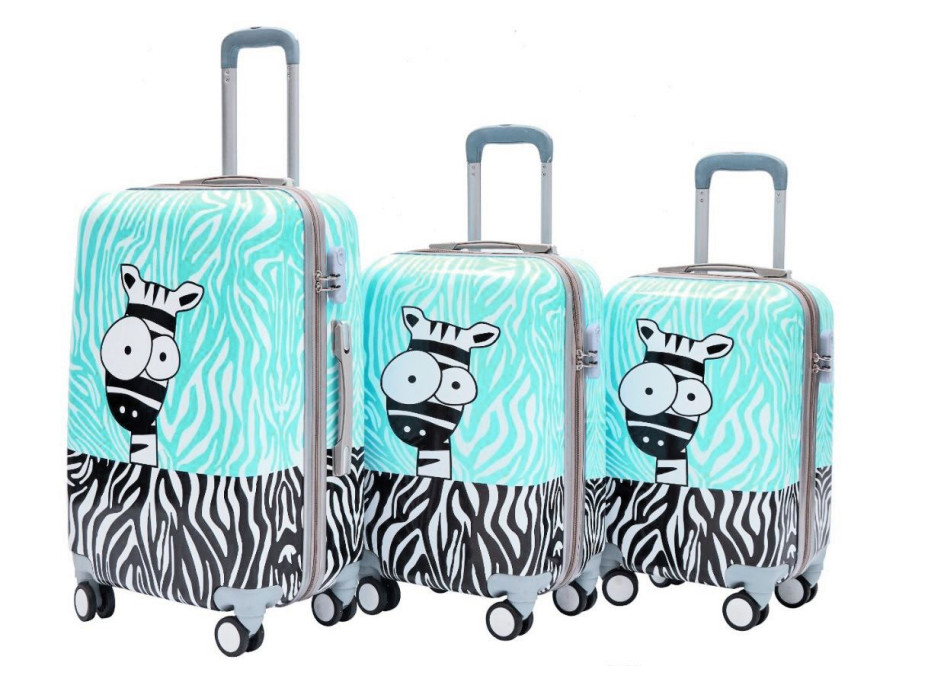 Cestovné kufre ZEBRA - mätové