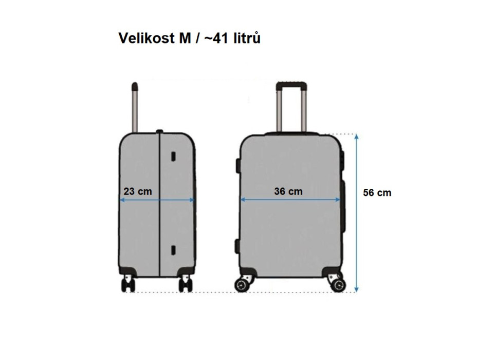 Cestovné kufre ZEBRA - mätové