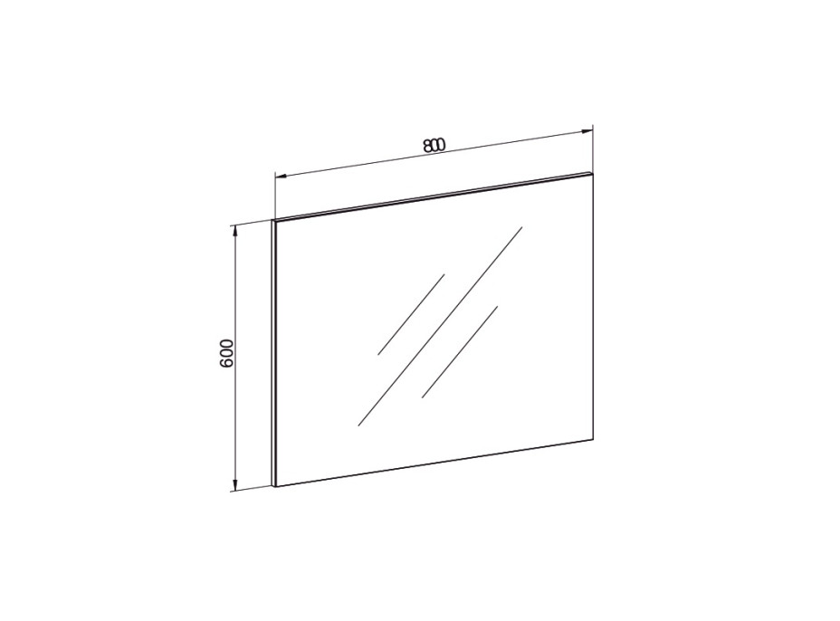 Zrkadlo 600x800x20 mm