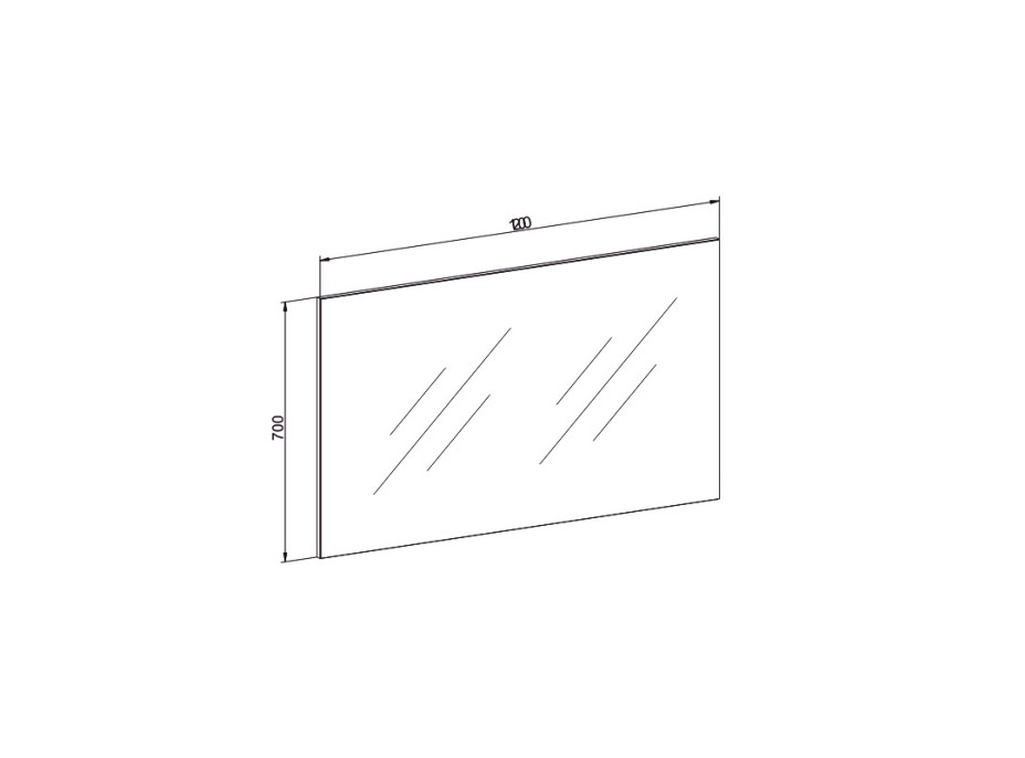 Zrkadlo 1200x700x20 mm