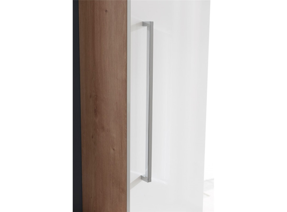 Kúpeľňová skrinka, závesná bez nožičiek, ľavá, biela / biela