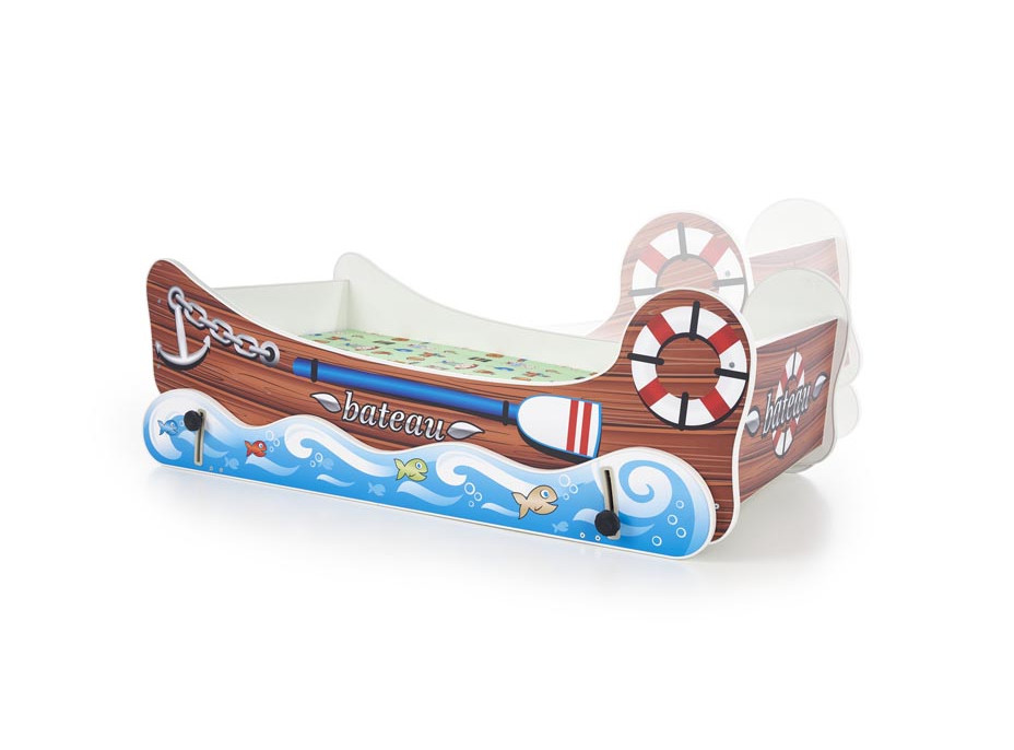 Detská posteľ námornícka LOĎ 140x70 cm + MATRACE