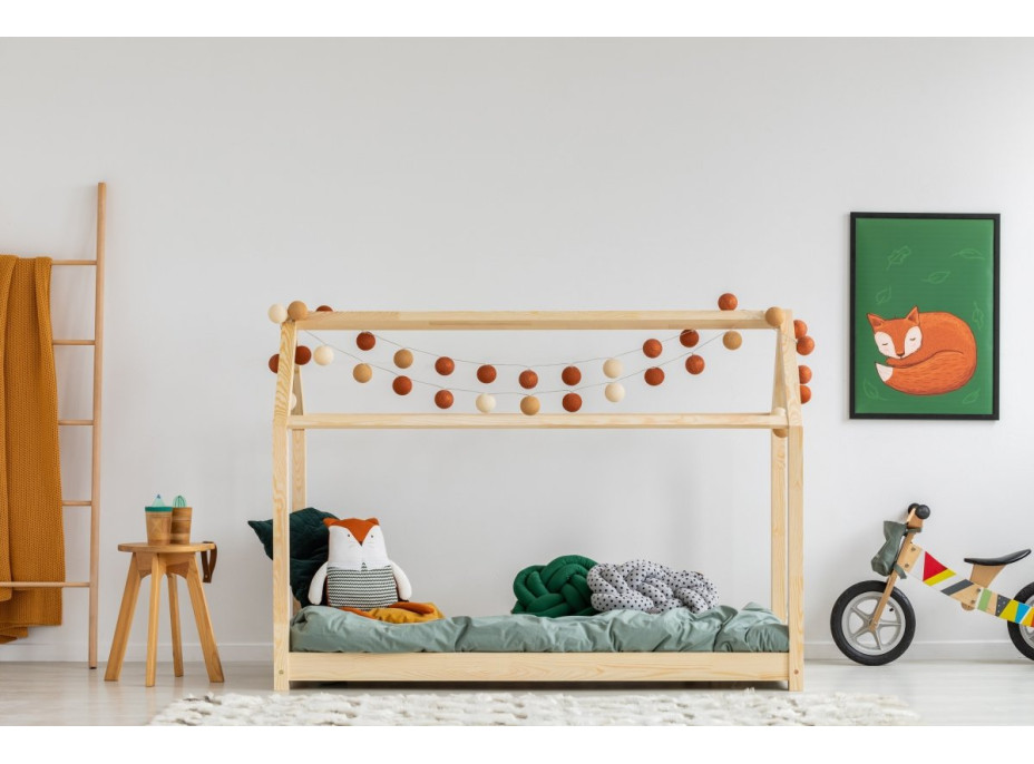 Detská posteľ z masívu DOMČEK - TYP A 180x90 cm