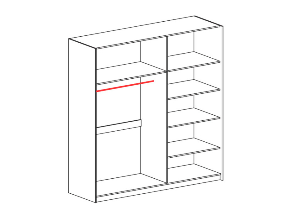 Šatníková skriňa VEKTOR V20 s posuvnými dverami