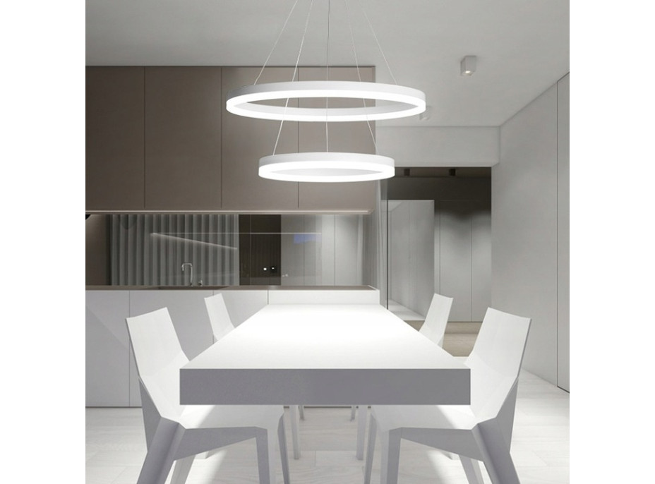 Stropné LED svietidlo MOOD - kruhy 50 + 70 cm + ovládač