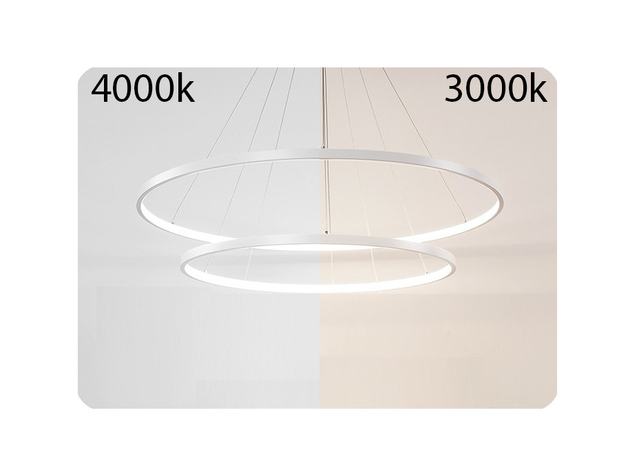 Stropné LED svietidlo VEGAS - kruhy 20 + 40 + 60 cm + ovládač