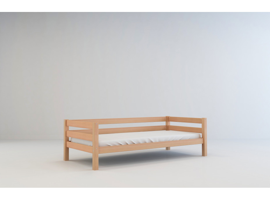 Detská posteľ z masívu BUK - NINA 200x90cm - prírodná