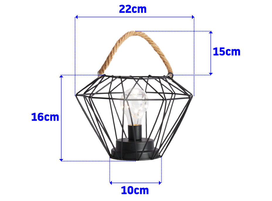 Stolná lampička LANTERN - LED - na batérie