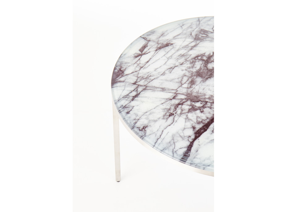 Konferenčný stolík MAN - chrómový / mramorový