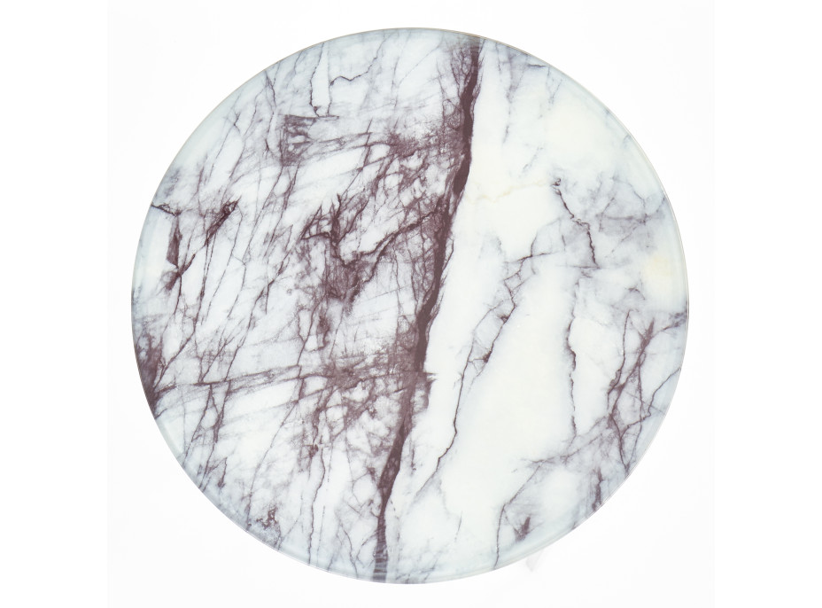 Konferenčný stolík MAN - chrómový / mramorový