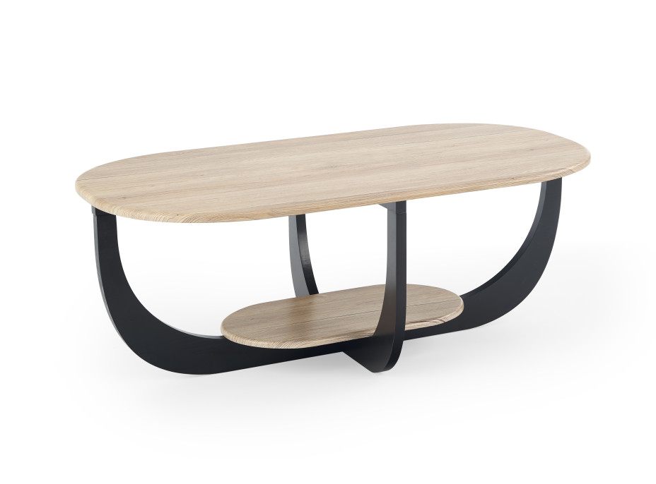 Konferenčný stolík ODILE - dub san remo / čierny