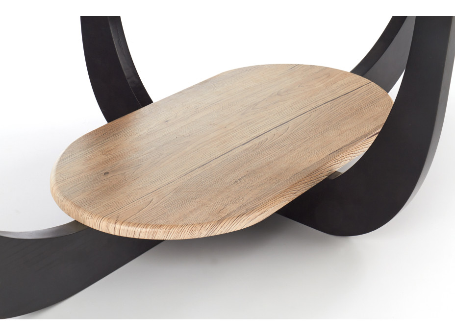 Konferenčný stolík ODILE - dub san remo / čierny