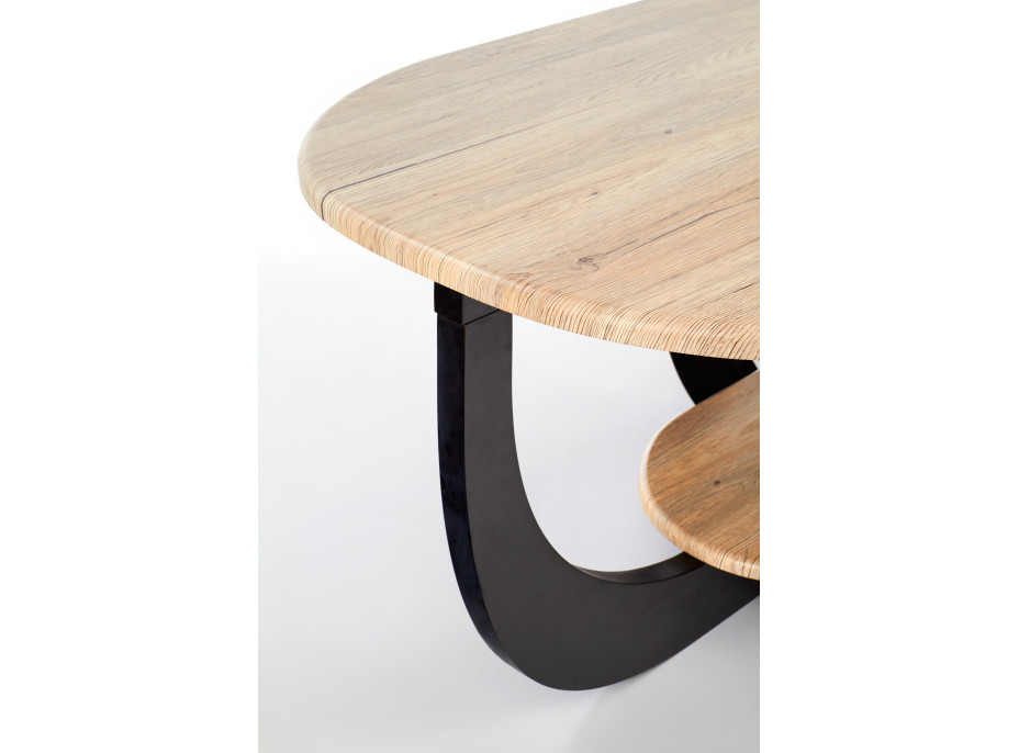 Konferenčný stolík ODILE - dub san remo / čierny