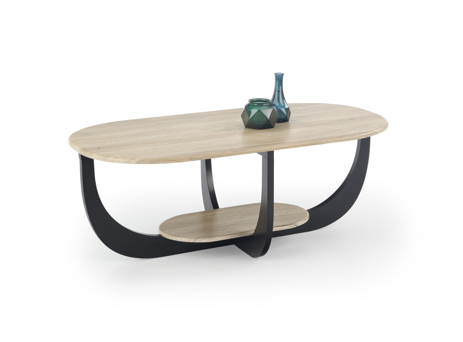 Konferenčný stolík ODILE - dub san remo / čierny