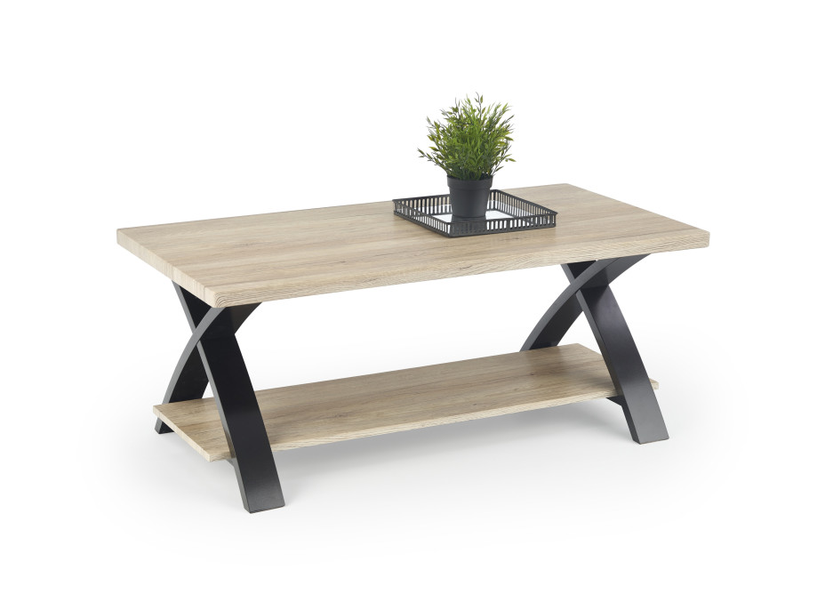 Konferenčný stolík SKALA - dub san remo / čierny