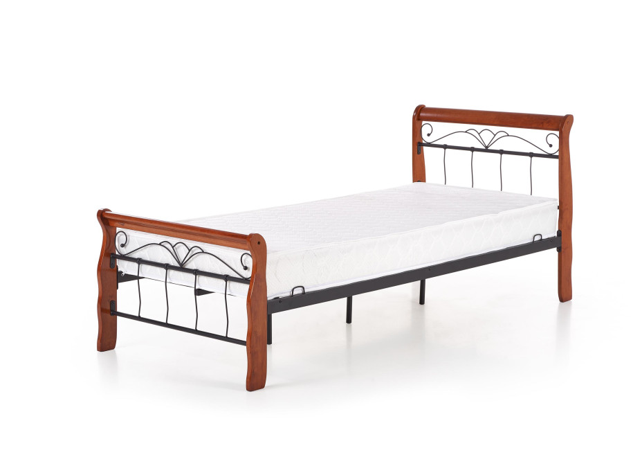 Kovová posteľ VERONIKA 200x90 cm - čierna