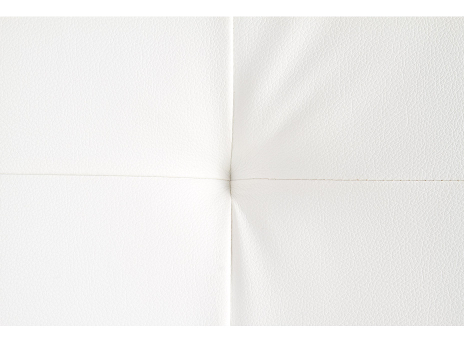 Posteľ z masívu SAM 200x160 cm - čalúnená eko kožou - biela