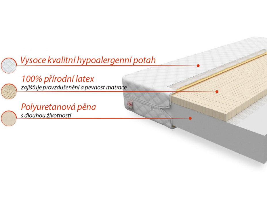 Detský matrac FLEX 160x90x9 cm - pena / latex