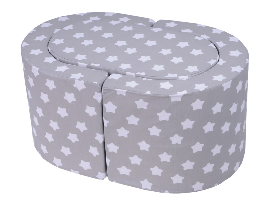 Detský set: kresielka + stolček Hviezdičkou sivý