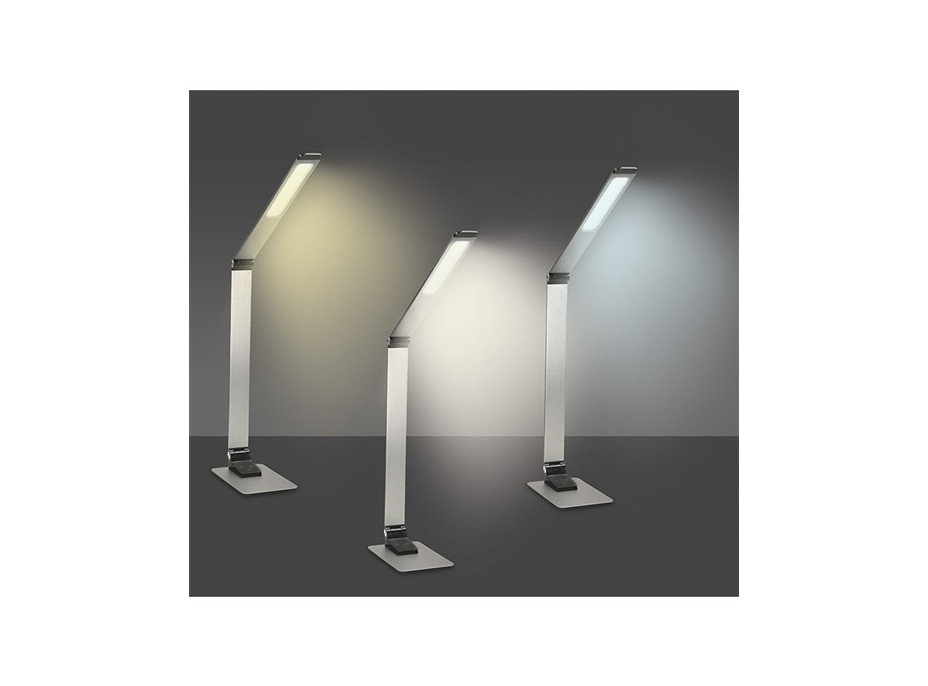 Stolná lampička SLIM - LED 11W - hliníková - stmievateľná - 3000-6000K - strieborná