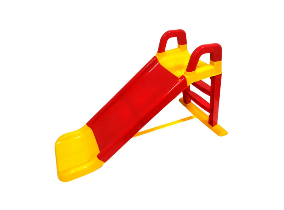 Detská šmýkačka MAX - 124x39x72 cm - červeno / žltá