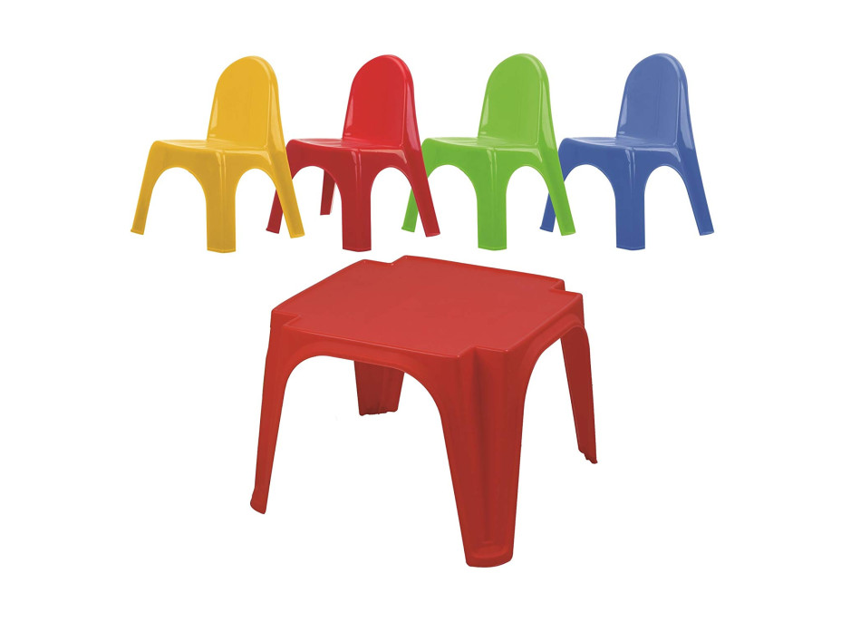 Detský stolček sa stoličkami Keren - multicolor