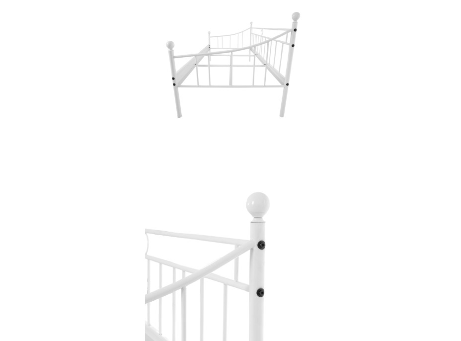 Kovová posteľ STEEL 200x90 cm - čierna