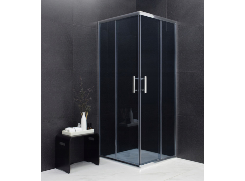 Sprchovací kút maxmax MEXEN RIO grafit - 70x70 cm, 860-070-070-01-40