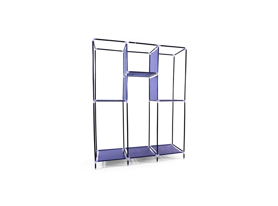 Textilné šatníková skriňa MAX 135x45x175 cm modrá