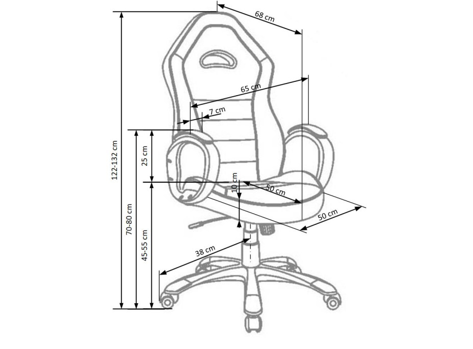 Herný stoličky ZENA čierno / červená