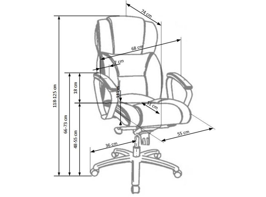 Kancelárska stolička FOSTER svetlo hnedá koža