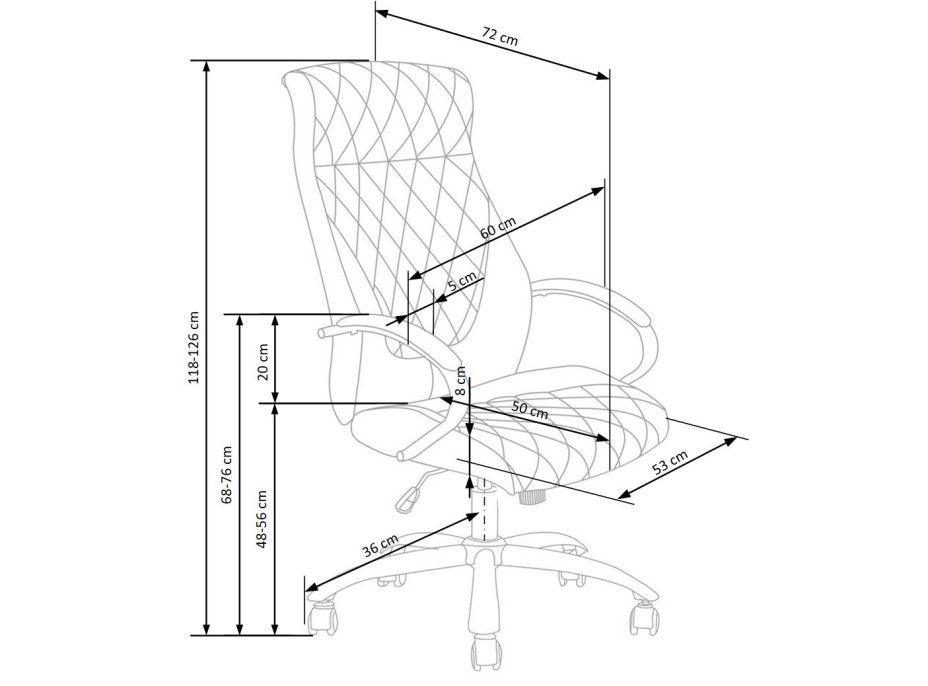 Kancelárska stolička HILTON hnedá